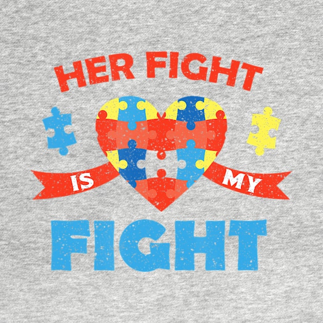 Autism Awareness Her Fight Is My Fight Neurodiversity by StuSpenceart